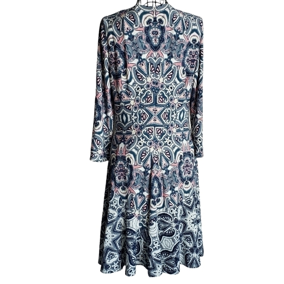 ELIZA J Knit A Line Paisley Print Mini Dress, Size 4 - Picture 8 of 10